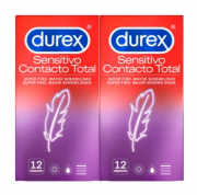 Durex Duo Sensitivo Contacto Total Preservativos 12 x2 Oferta da 2 Embalagem