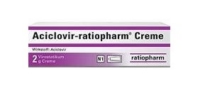 Aciclovir Ratiopharm MG 50mg/g Creme 2g