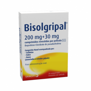 Bisolgripal MG 200 mg + 30 mg Comp x20