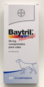 Baytril Palatvel Co 10kg 50mg Comp x10
