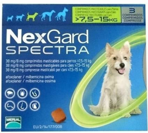 Nexgard Spectra Comp Cao >7,5-15kg X3