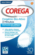 Corega Bio Activo Limpeza Prótese Pastilhas x30