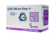 BD Micro Fine+ Pl Ag Caneta 5mm x100